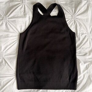 Banana Republic knit black cross back sleeveless top